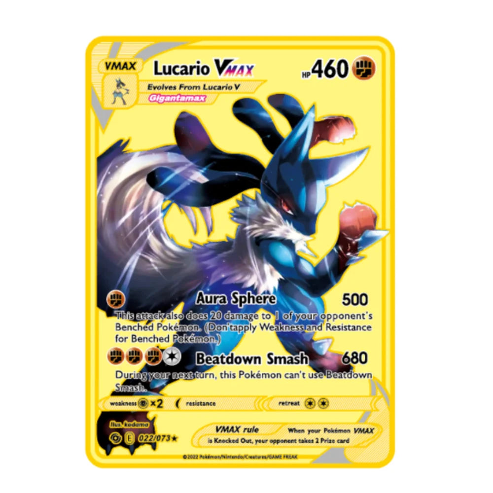 English 10,000 Points GX VMAX Metal Pokémon Card - Image 25
