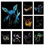 Abstract Pokémon Eeveelutions Canvas Poster