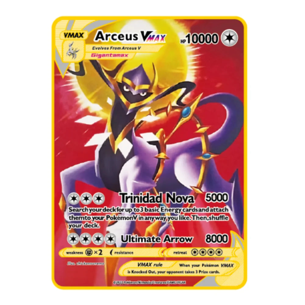 English 10,000 Points GX VMAX Metal Pokémon Card - Image 13