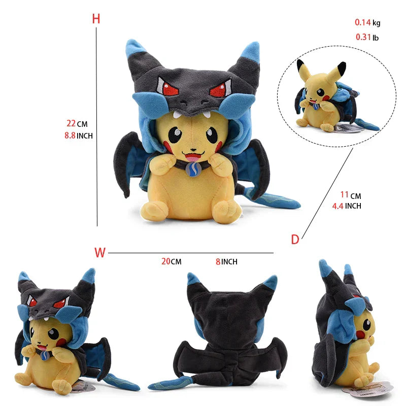 Pikachu & Eevee Cosplay Plush (20–30CM) - Image 6