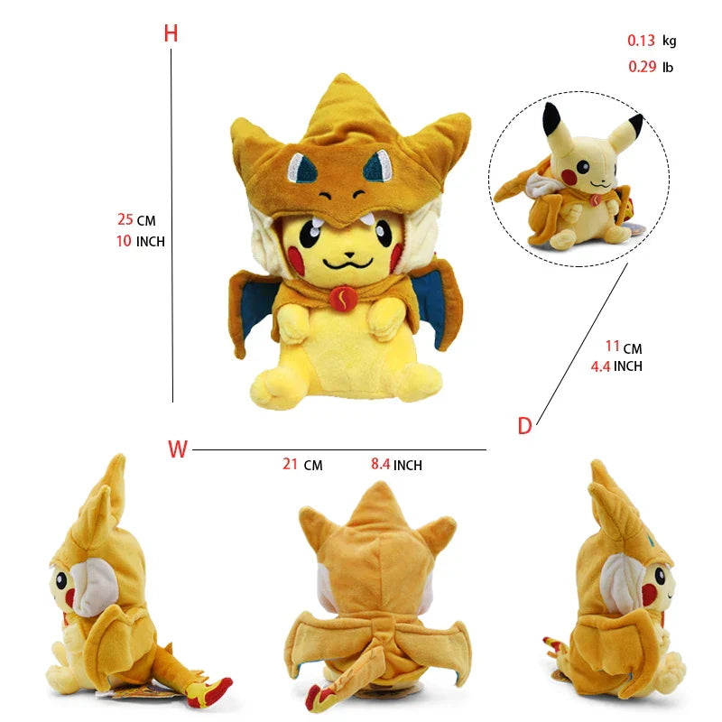 Pikachu & Eevee Cosplay Plush (20–30CM) - Image 5
