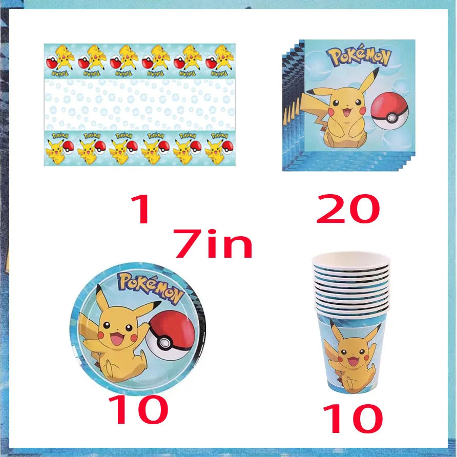 Pokémon Birthday Party Tableware Set - Image 36