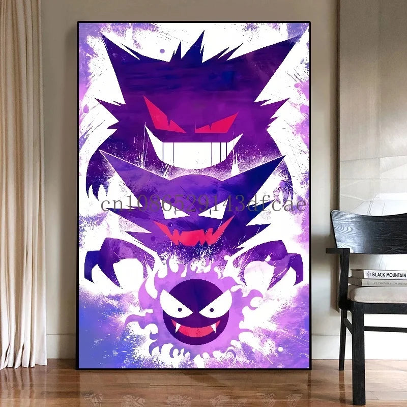 Pokémon Gengar Watercolor Canvas Poster - Image 11