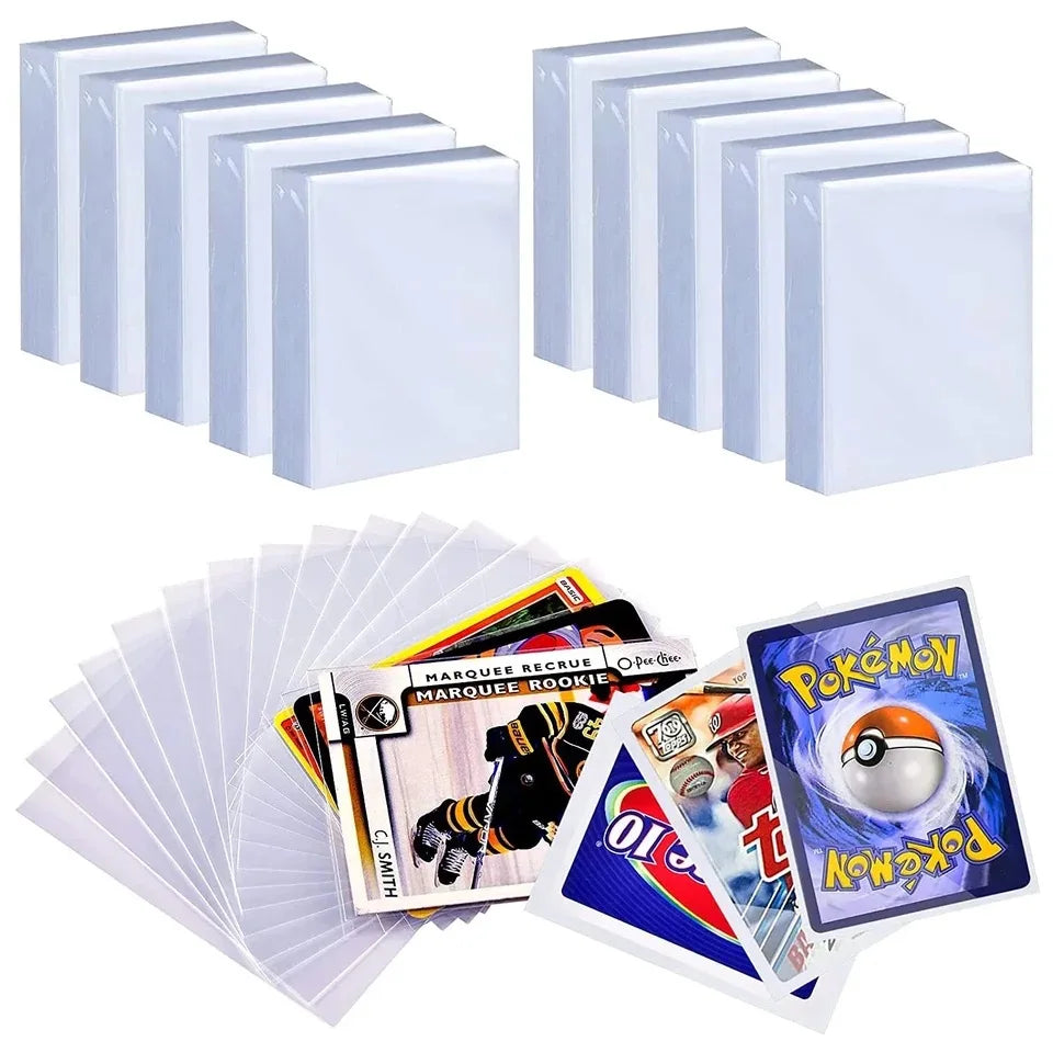 100 Pcs Transparent Card Sleeves