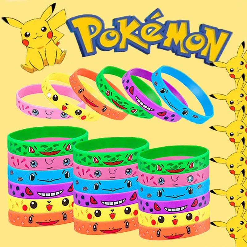 12pcs Pokémon Silicone Bracelets