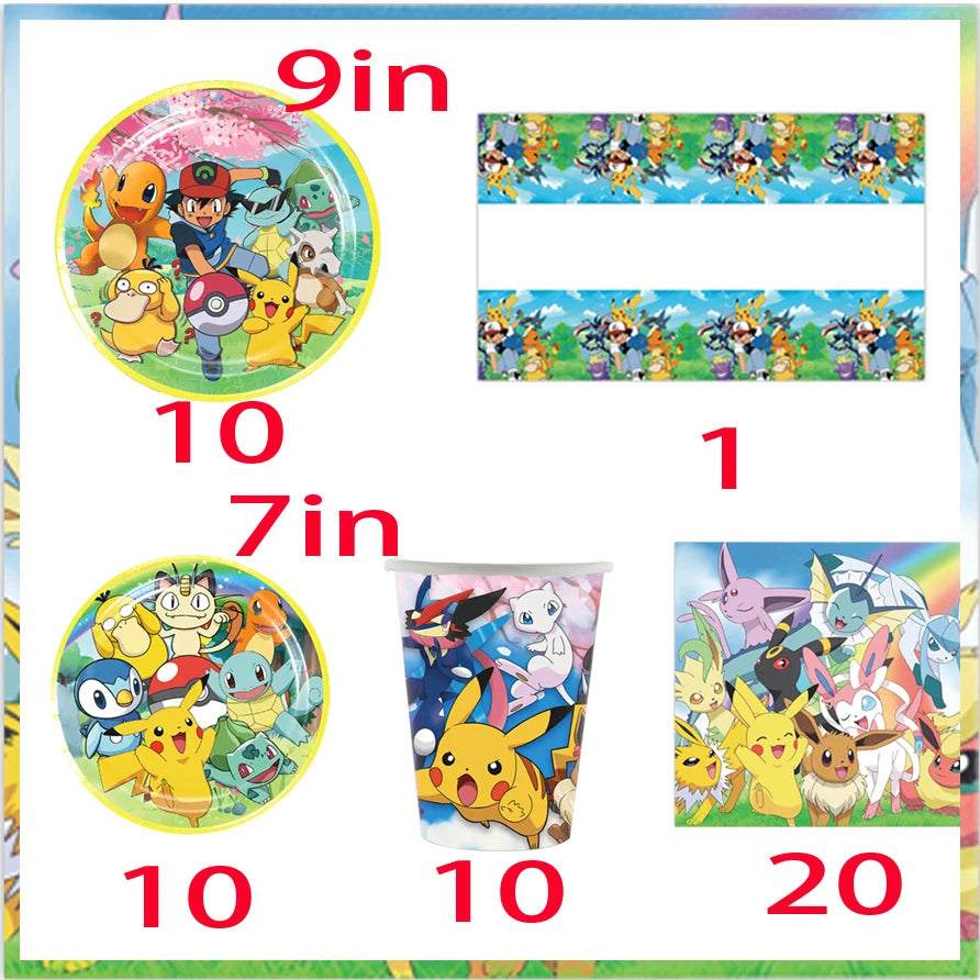 Pokémon Birthday Party Tableware Set - Image 30