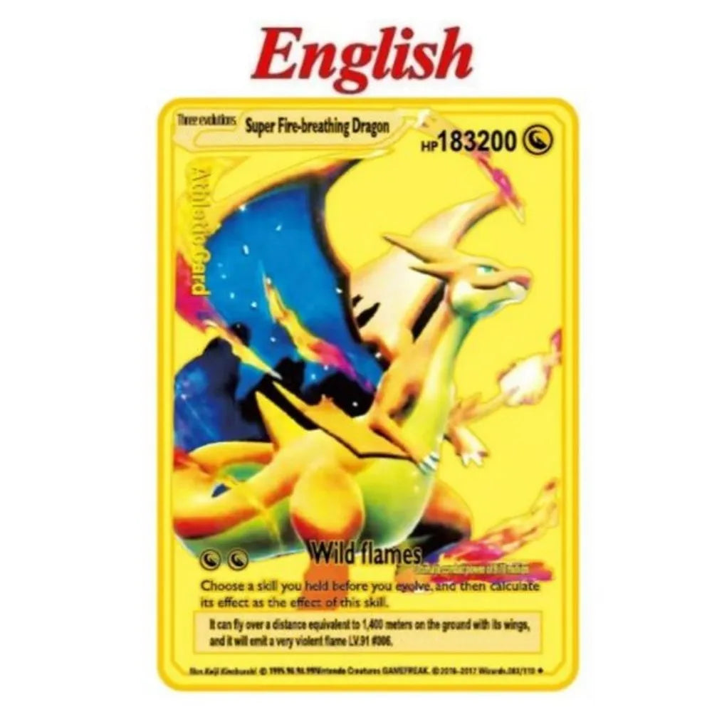 English 10,000 Points GX VMAX Metal Pokémon Card - Image 3