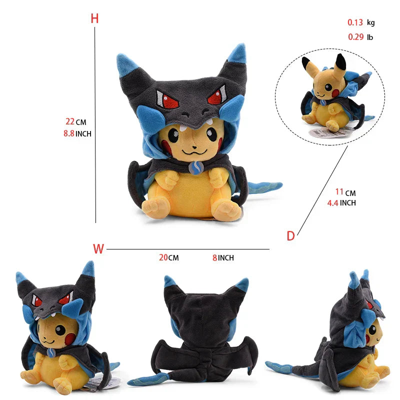 Pikachu & Eevee Cosplay Plush (20–30CM) - Image 7