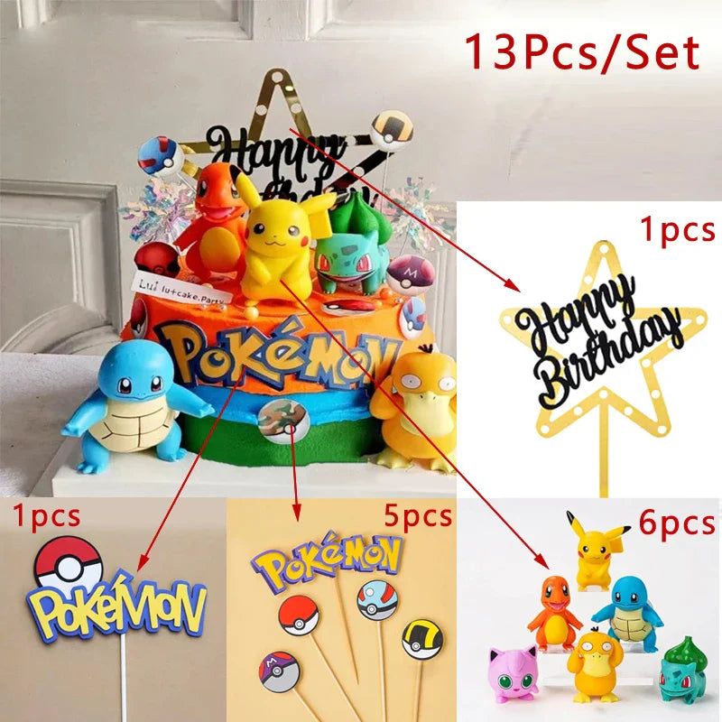 13Pcs Pokemon Cake Topper Set - Image 7
